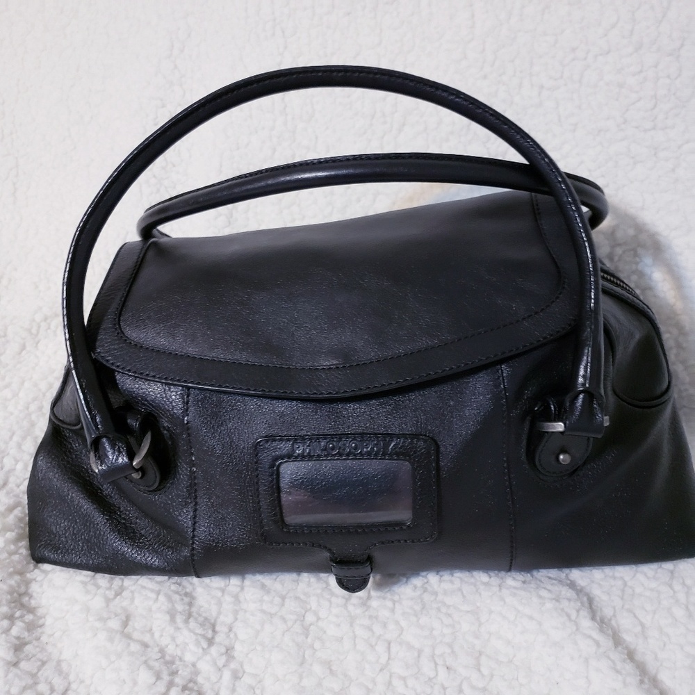 Philosophy di Alberta Ferretti Vintage Black Leather Designer Bag Ultra Soft